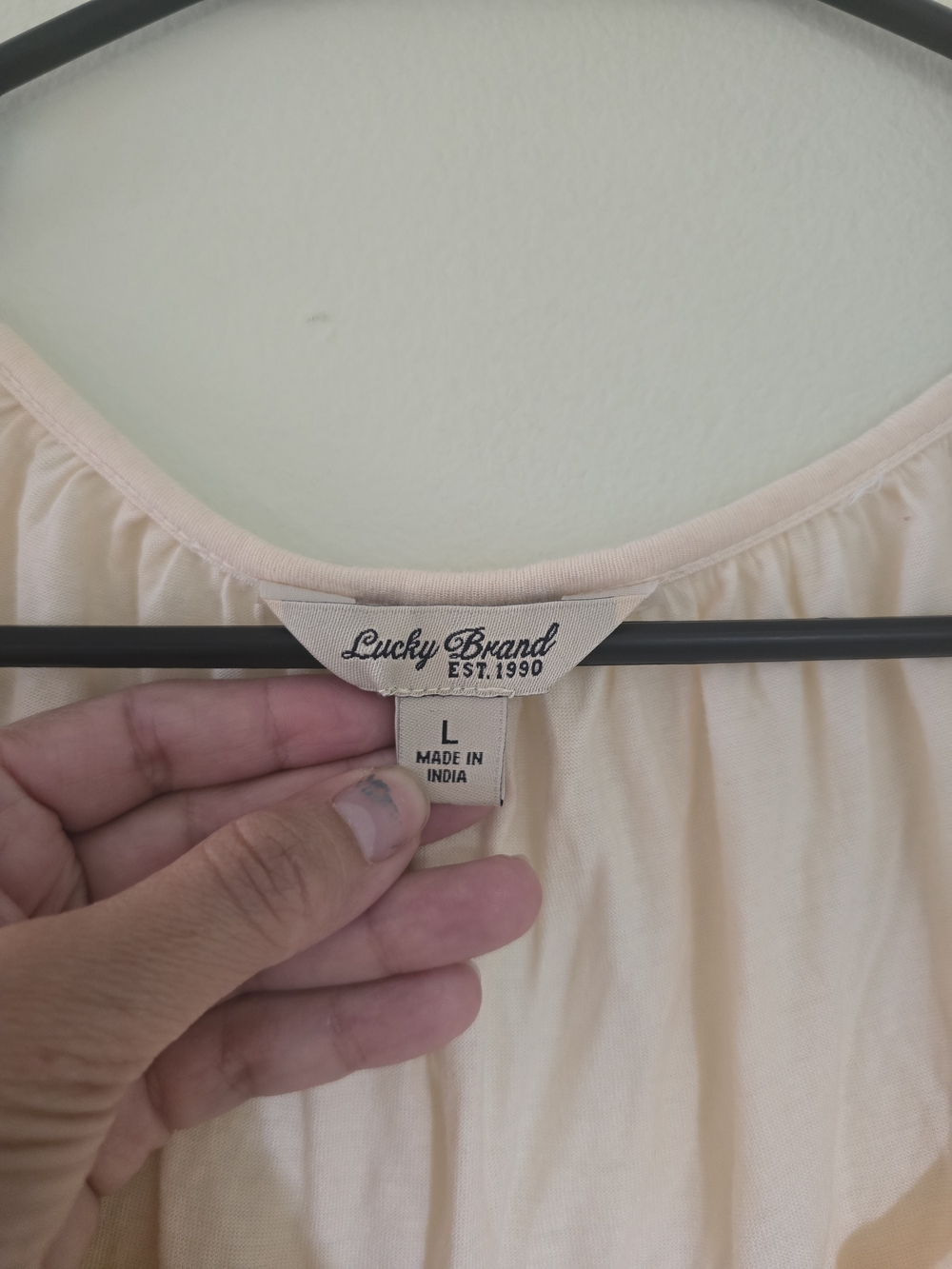 Lucky Brand Cream Tassel Peasant Tunic - Picture 3 of 6